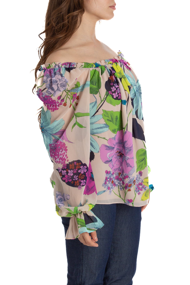 Blusa Trina Turk rosa, vista posterior – ClosetRehab
