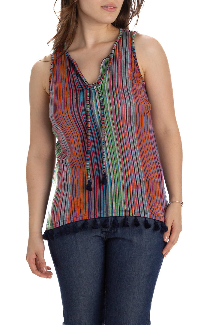 Blusa Trina Turk negro, vista frontal – ClosetRehab