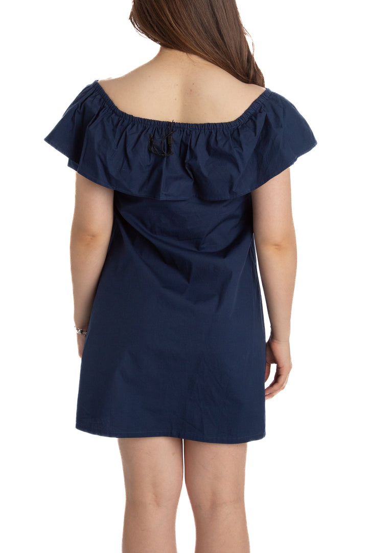 Vestido Deco Style azul marino, vista lateral – ClosetRehab