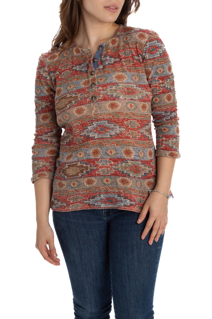Suéter Lauren Jeans Co beige, vista frontal – ClosetRehab