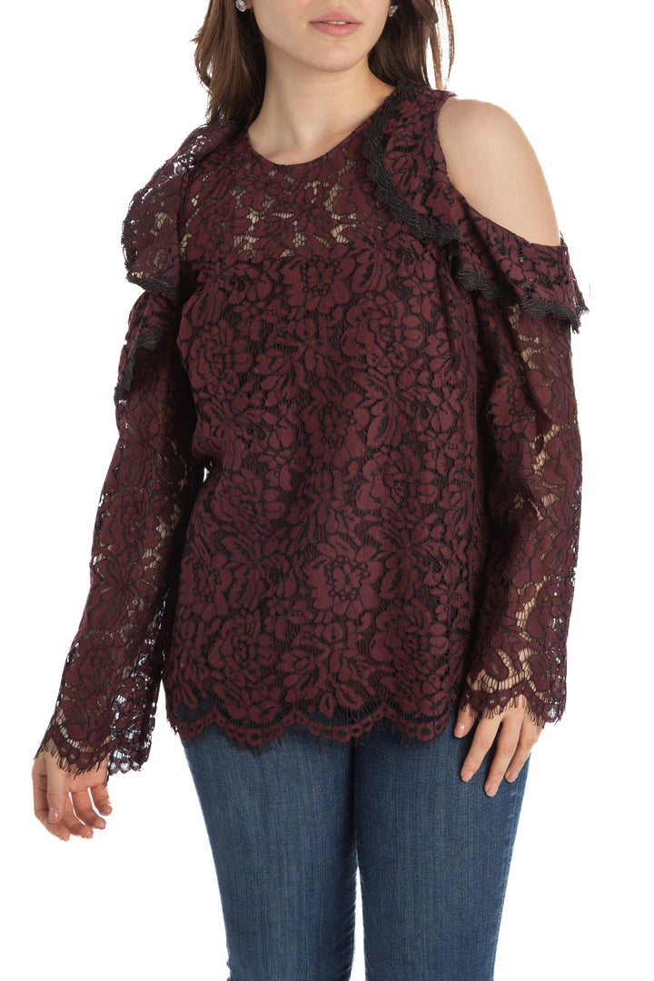 Blusa Antonio Melani vino, vista frontal – ClosetRehab