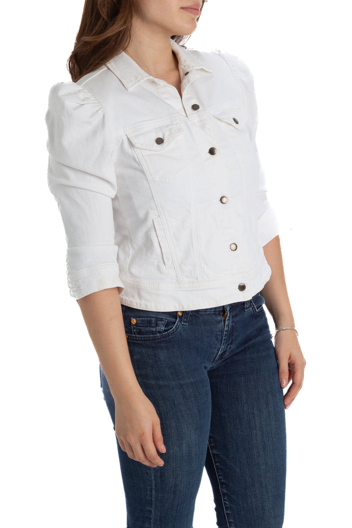 Chaqueta Retrofete blanco, vista posterior – ClosetRehab