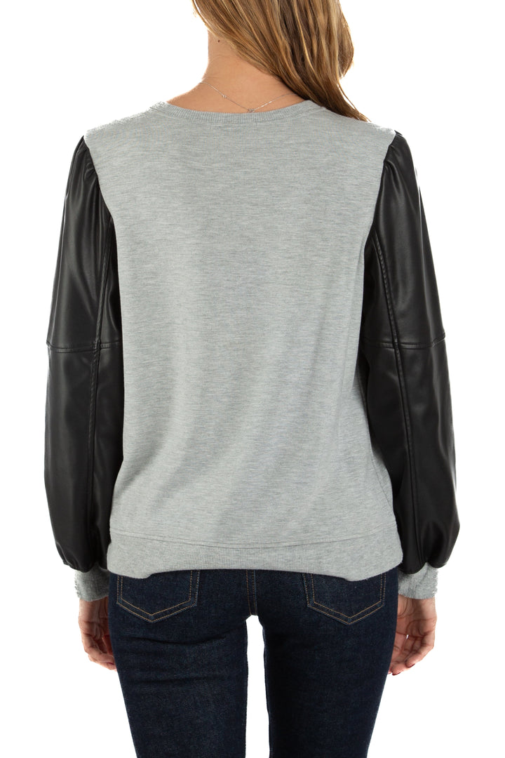 Suéter Generation Love gris, vista lateral – ClosetRehab