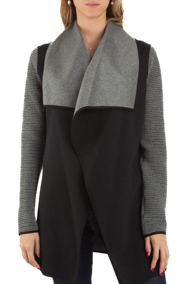 Abrigo Michi gris, vista frontal – ClosetRehab