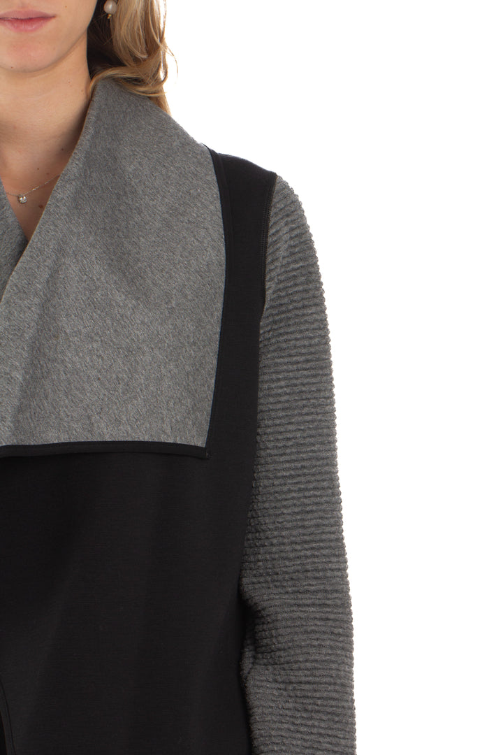 Abrigo Michi gris, detalle – ClosetRehab