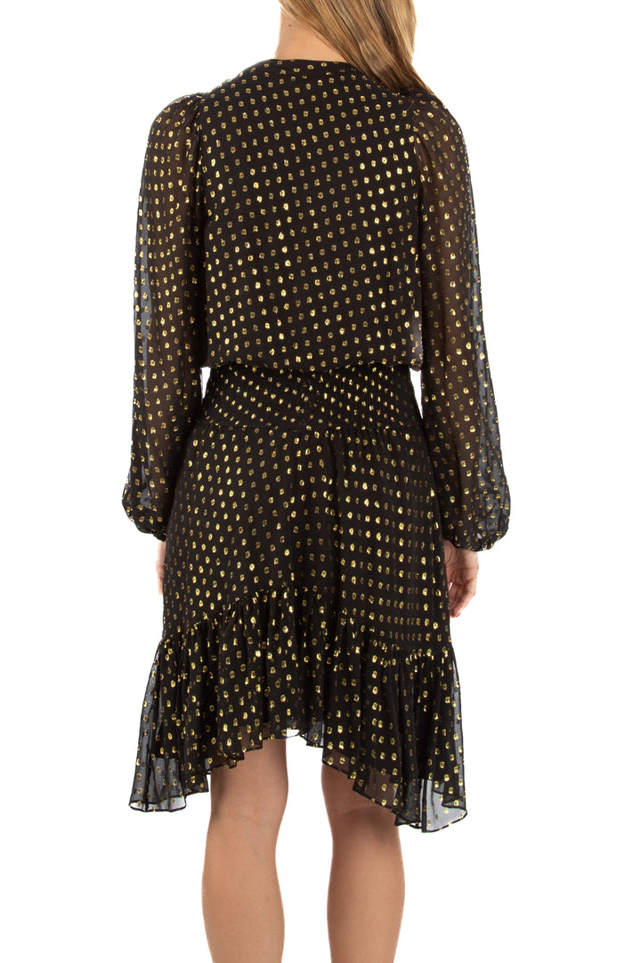 Vestido A.L.C . negro, vista lateral – ClosetRehab