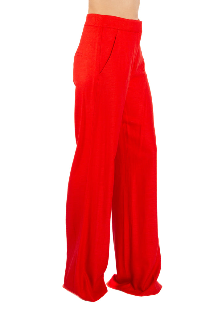 Pantalón Veronica Beard rojo, vista posterior – ClosetRehab