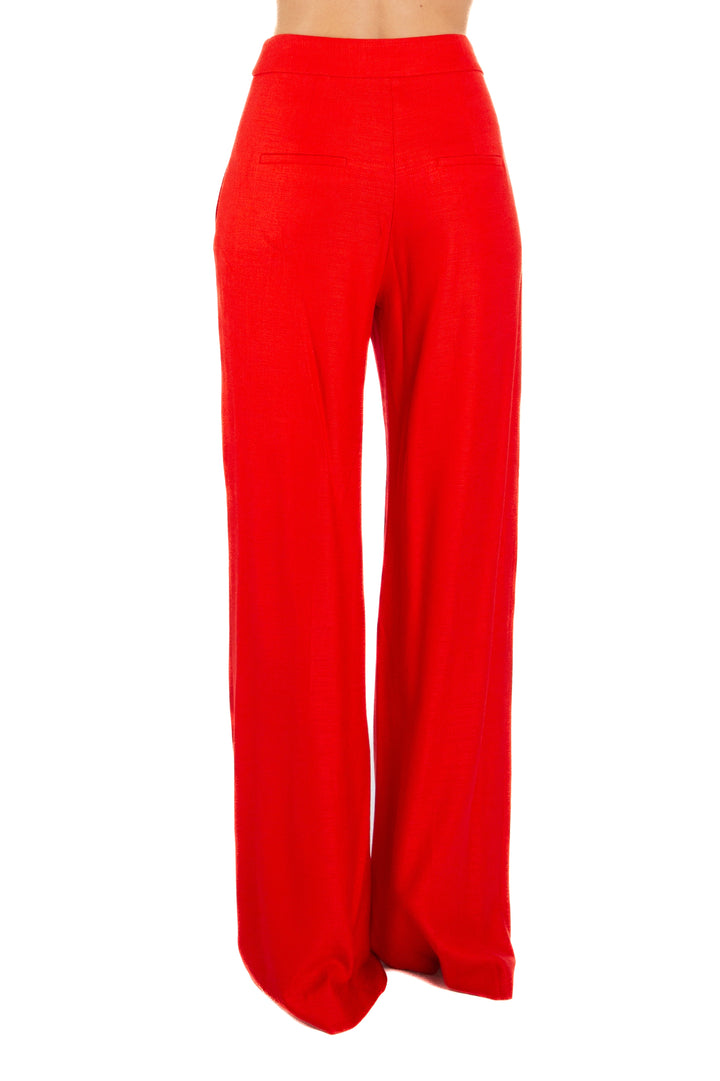 Pantalón Veronica Beard rojo, vista lateral – ClosetRehab