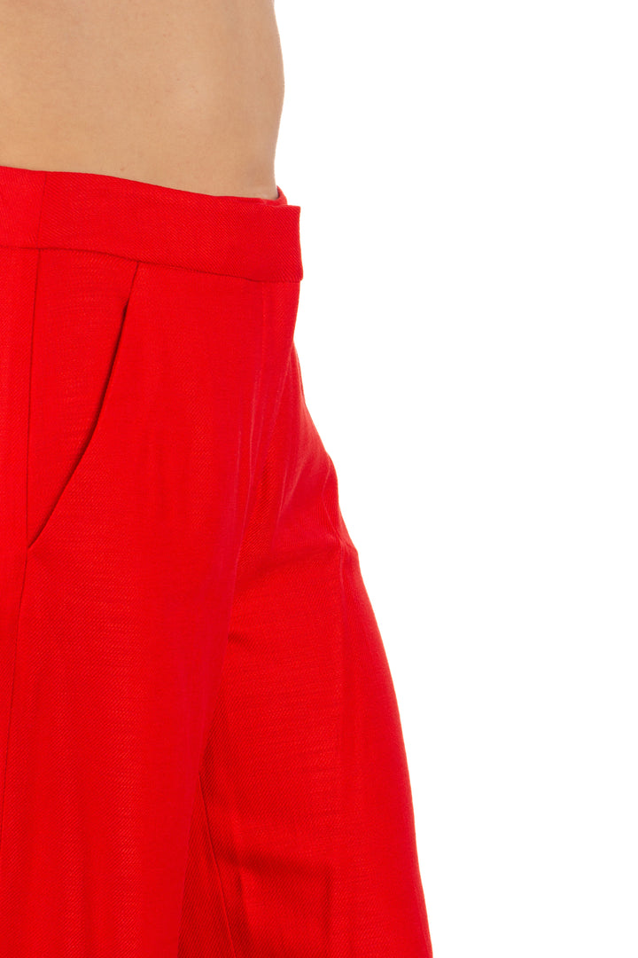 Pantalón Veronica Beard rojo, detalle 5 – ClosetRehab