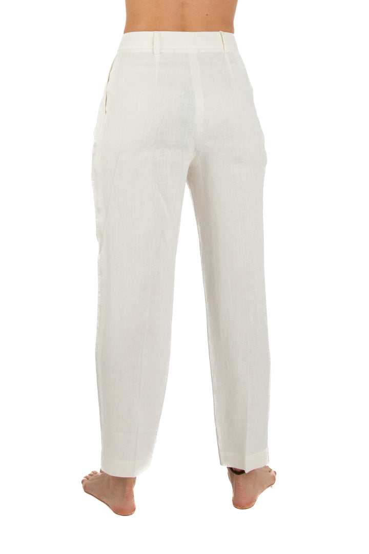 Pantalón BCBG Maxazria blanco, vista lateral – ClosetRehab