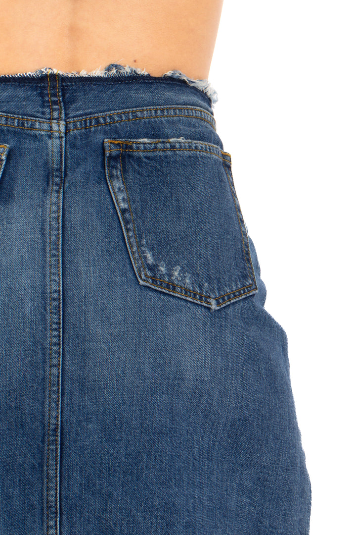 Falda Zara azul, detalle 6 – ClosetRehab