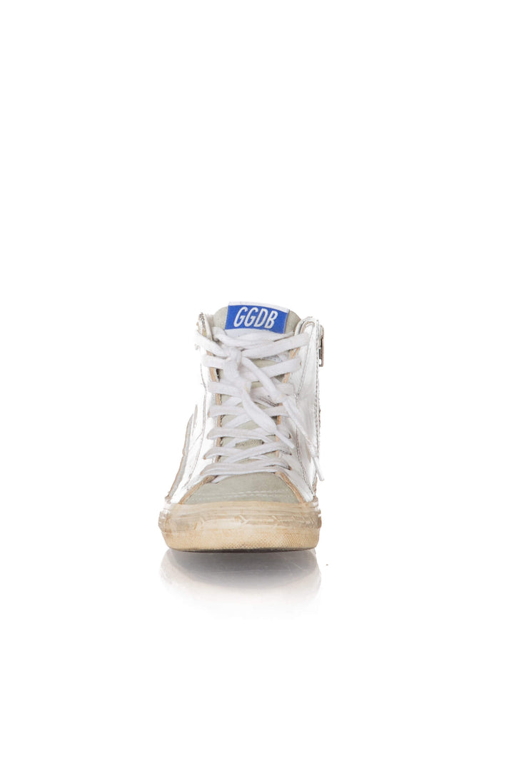Tenis Golden Goose plateado talla 6 USA, vista lateral preloved | ClosetRehab