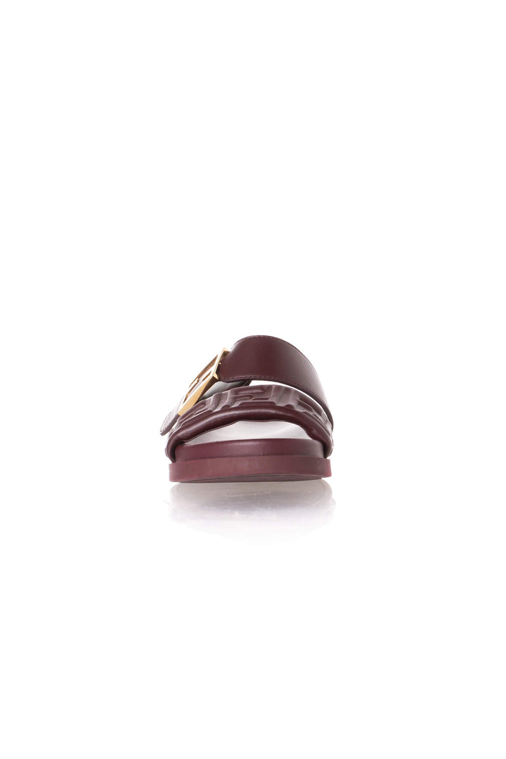 Sandalias Fendi vino talla 36 EUR, vista lateral preloved | ClosetRehab