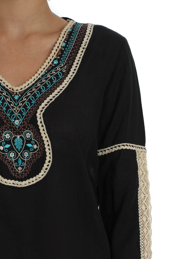 Blusa Maje azul, vista lateral – ClosetRehab