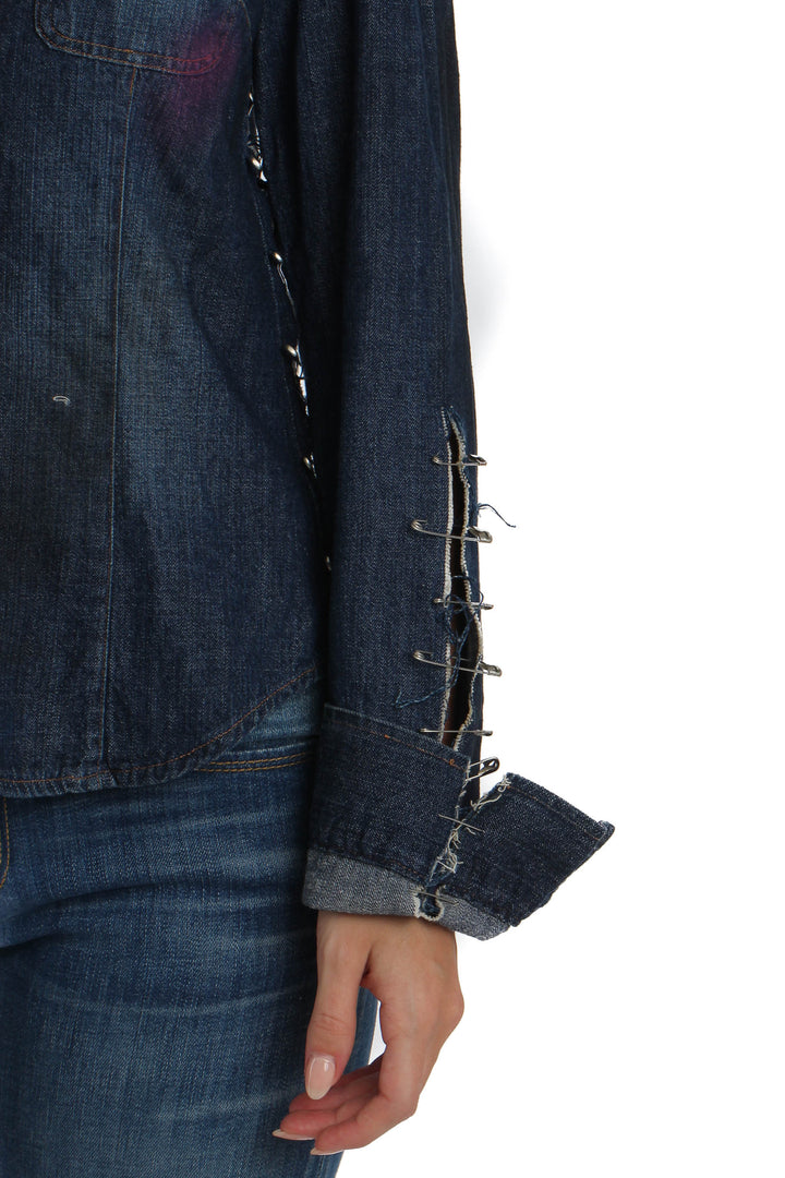 Abrigo Dolce & Gabbana azul, vista lateral – ClosetRehab