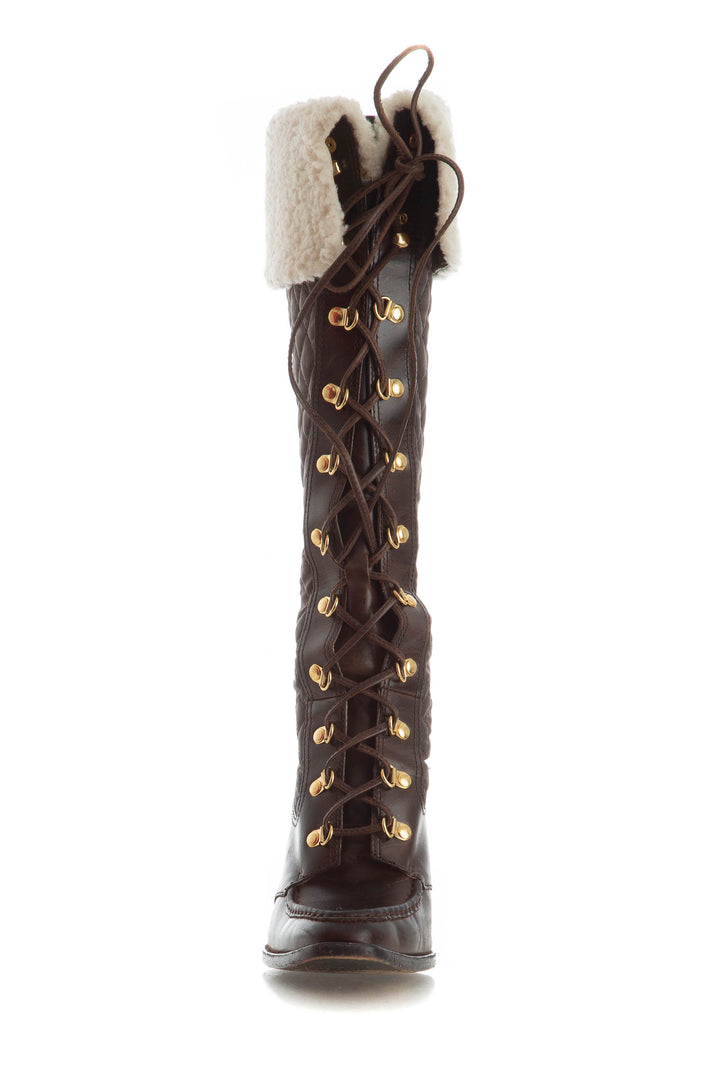 Zapato Michael Kors café, vista lateral – ClosetRehab
