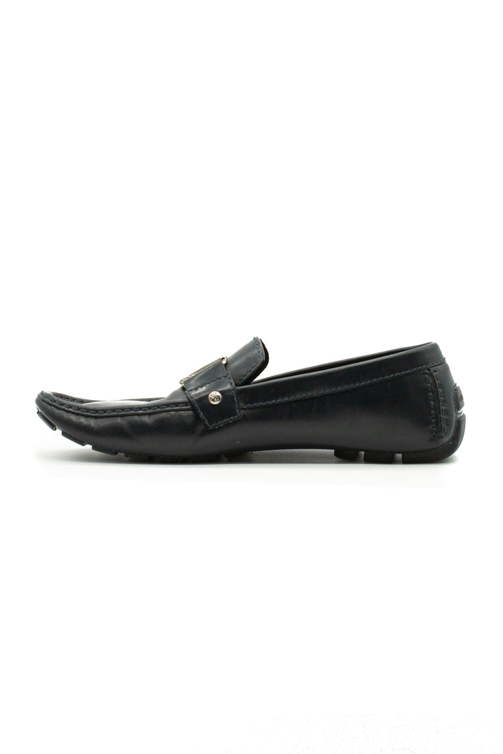 Zapato Louis Vuitton azul marino, vista lateral – ClosetRehab