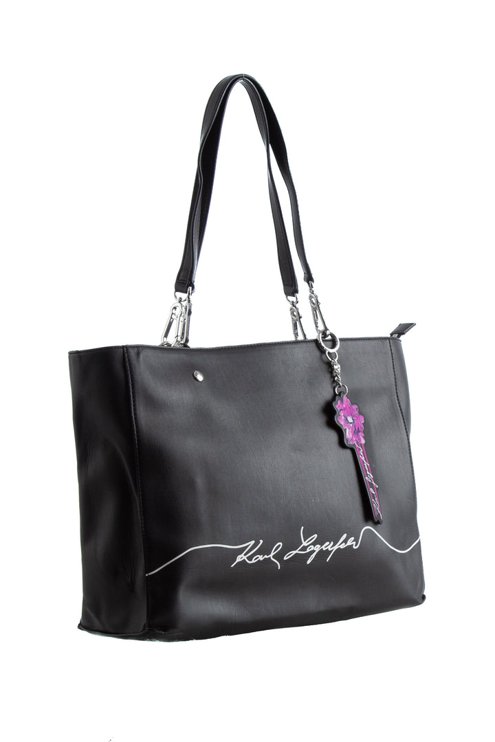 Bolsa Karl Lagerfeld negro, vista posterior – ClosetRehab