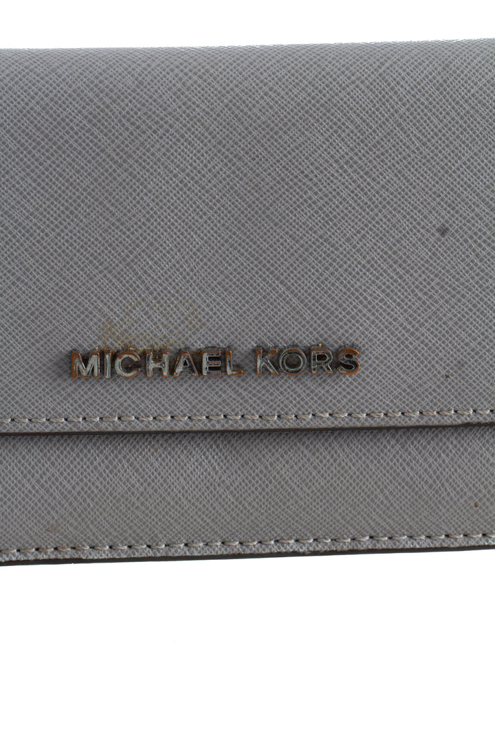 Cartera Michael Kors gris, vista lateral – ClosetRehab