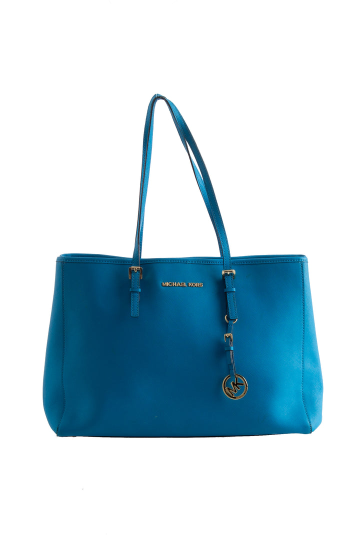 Bolsa Michael Kors azul, vista frontal – ClosetRehab