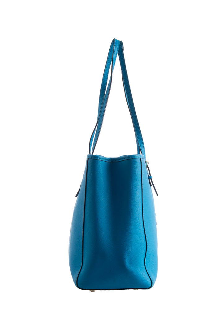 Bolsa Michael Kors azul, vista lateral – ClosetRehab