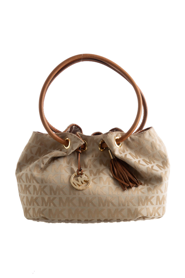 Bolsa Michael Kors dorado, vista frontal – ClosetRehab