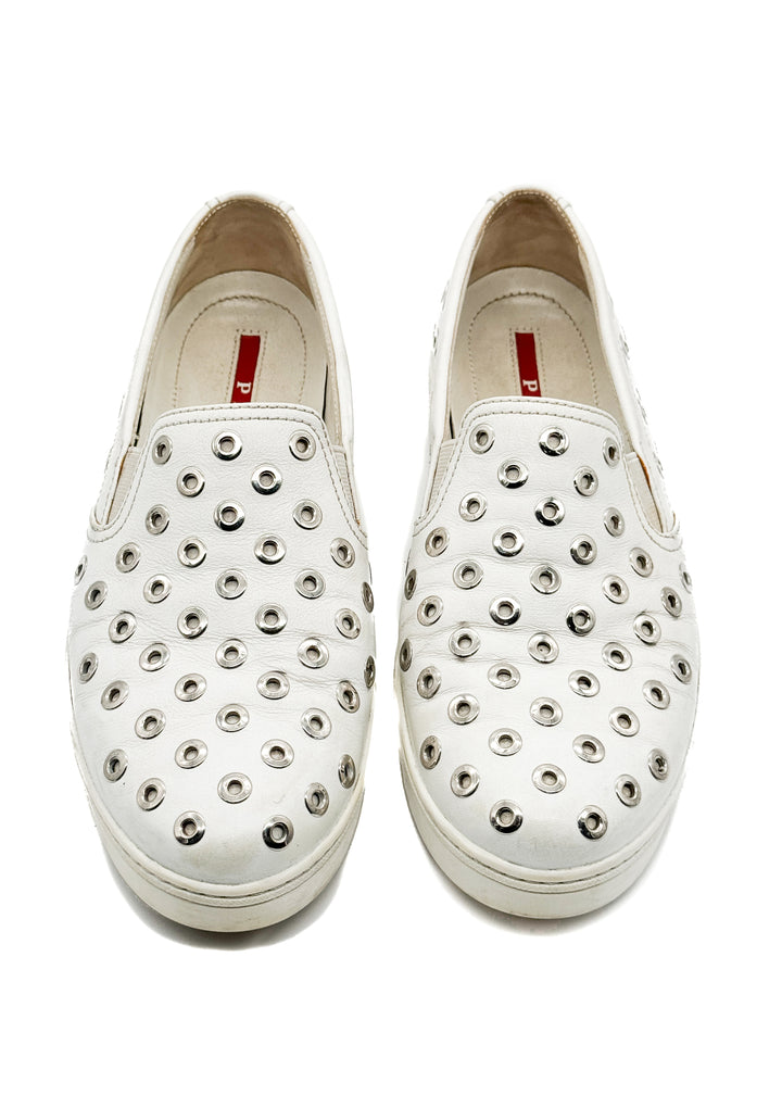 Zapato Prada blanco, detalle 7 – ClosetRehab
