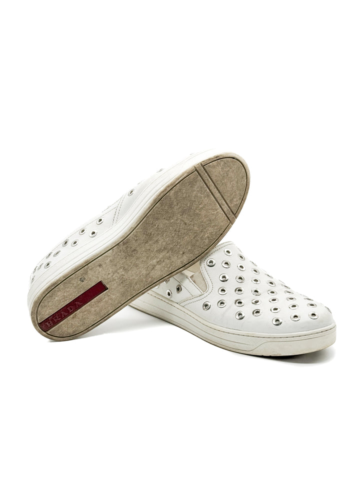 Zapato Prada blanco, detalle 9 – ClosetRehab