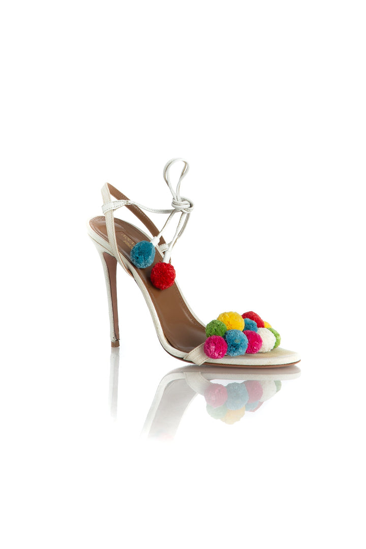 Zapato Aquazzura beige, vista posterior – ClosetRehab