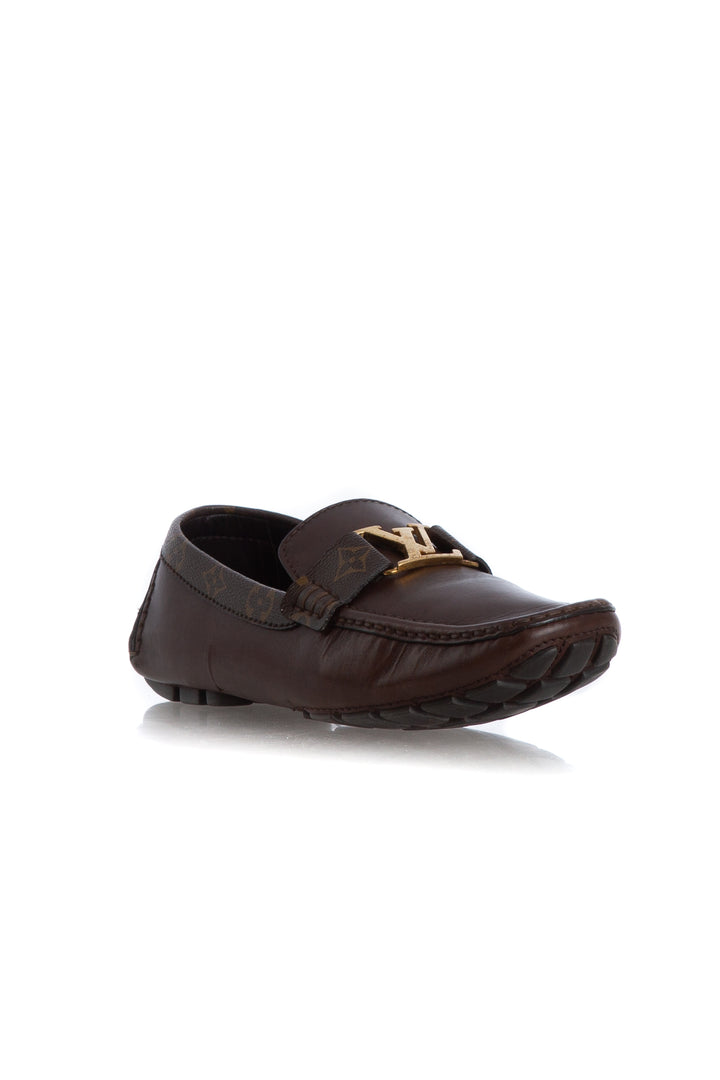 Zapato Louis Vuitton café, vista posterior – ClosetRehab