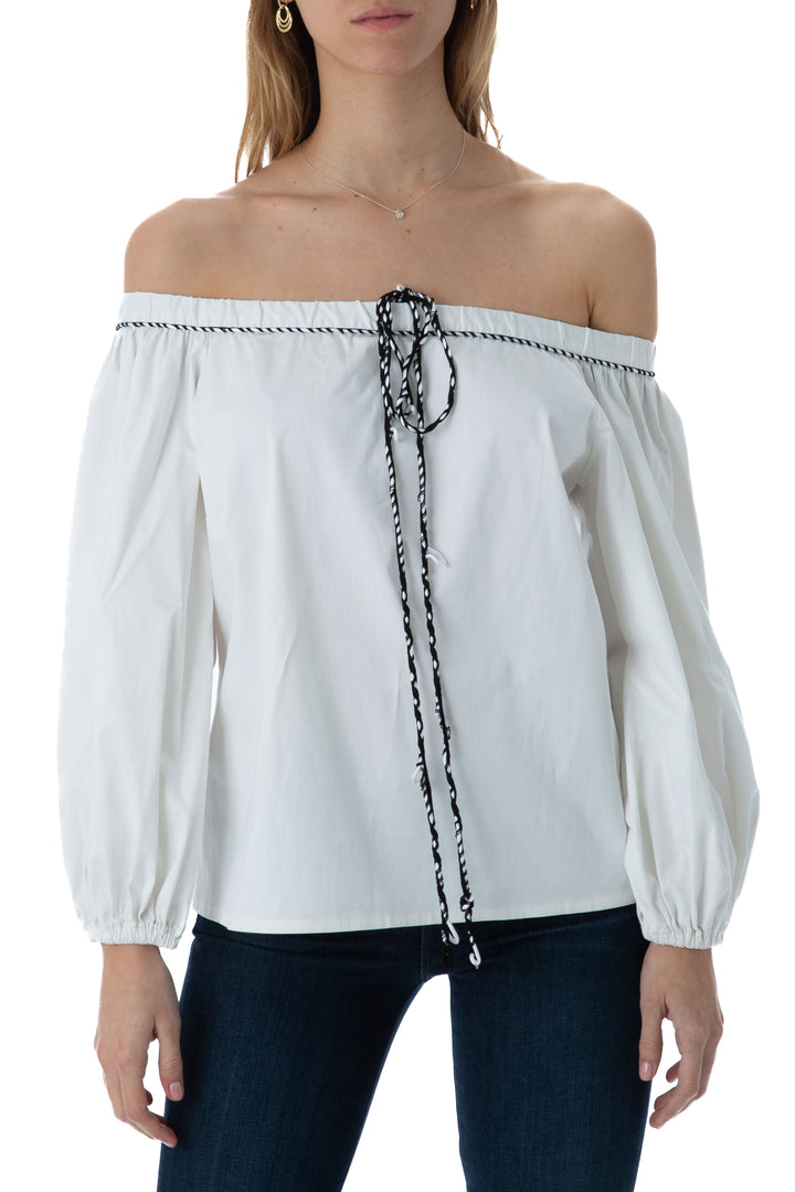 Blusa Alexis blanco, vista frontal – ClosetRehab