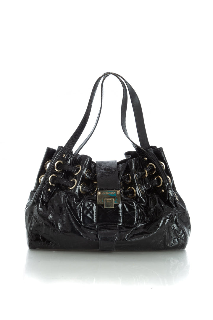 Bolsa Jimmy Choo negro, vista posterior – ClosetRehab
