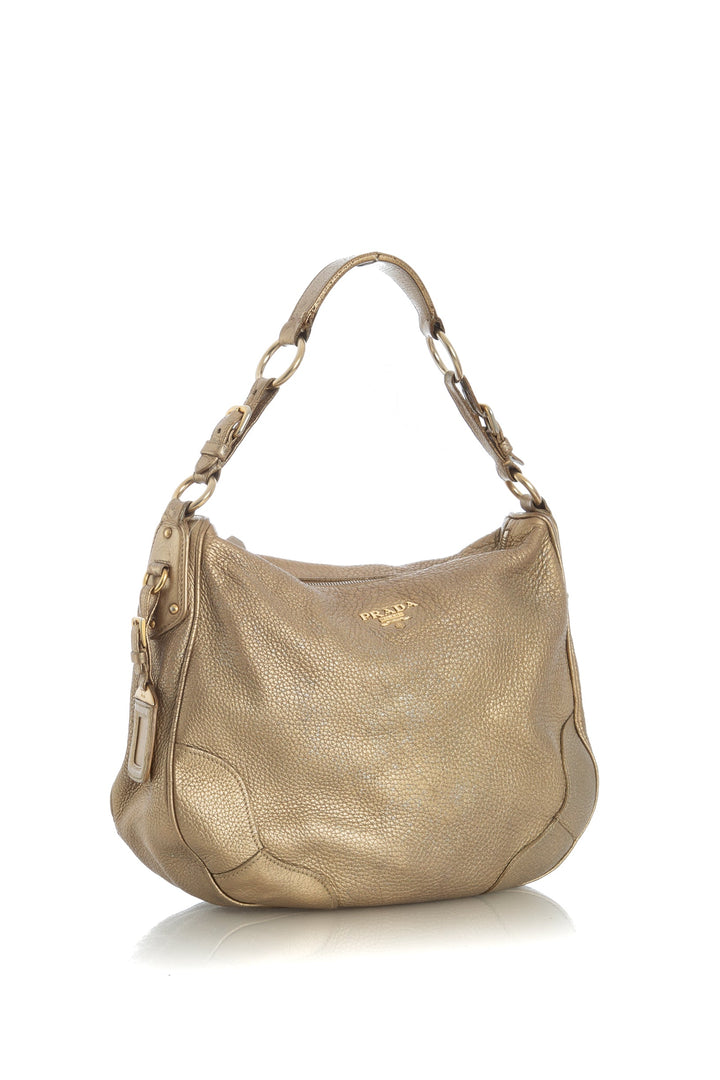 Bolsa Prada dorado, vista lateral – ClosetRehab
