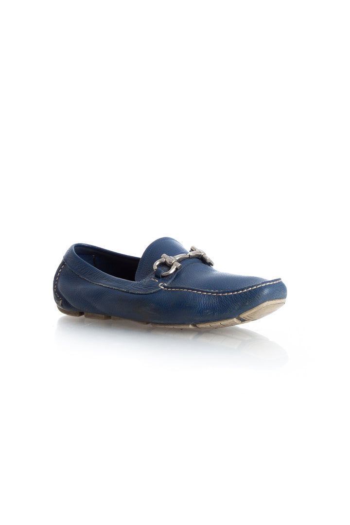 Zapato Salvatore Ferragamo azul, vista posterior – ClosetRehab