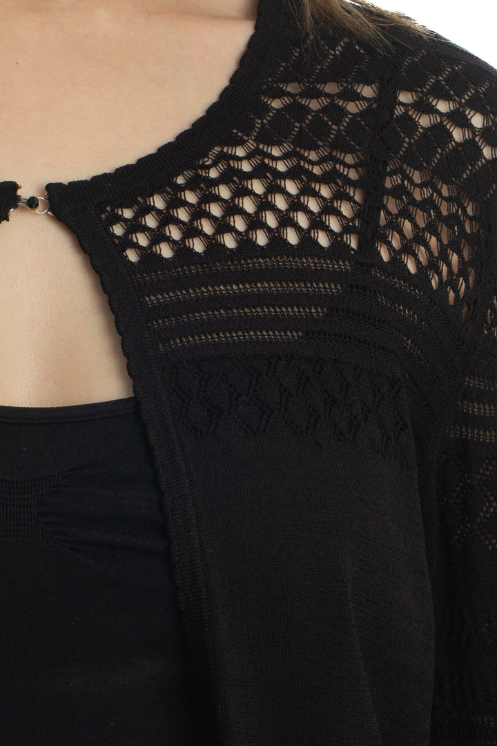 Abrigo Roberto Verino negro, detalle – ClosetRehab