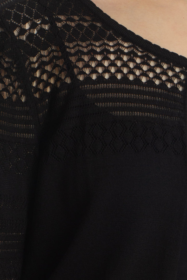 Abrigo Roberto Verino negro, detalle 5 – ClosetRehab