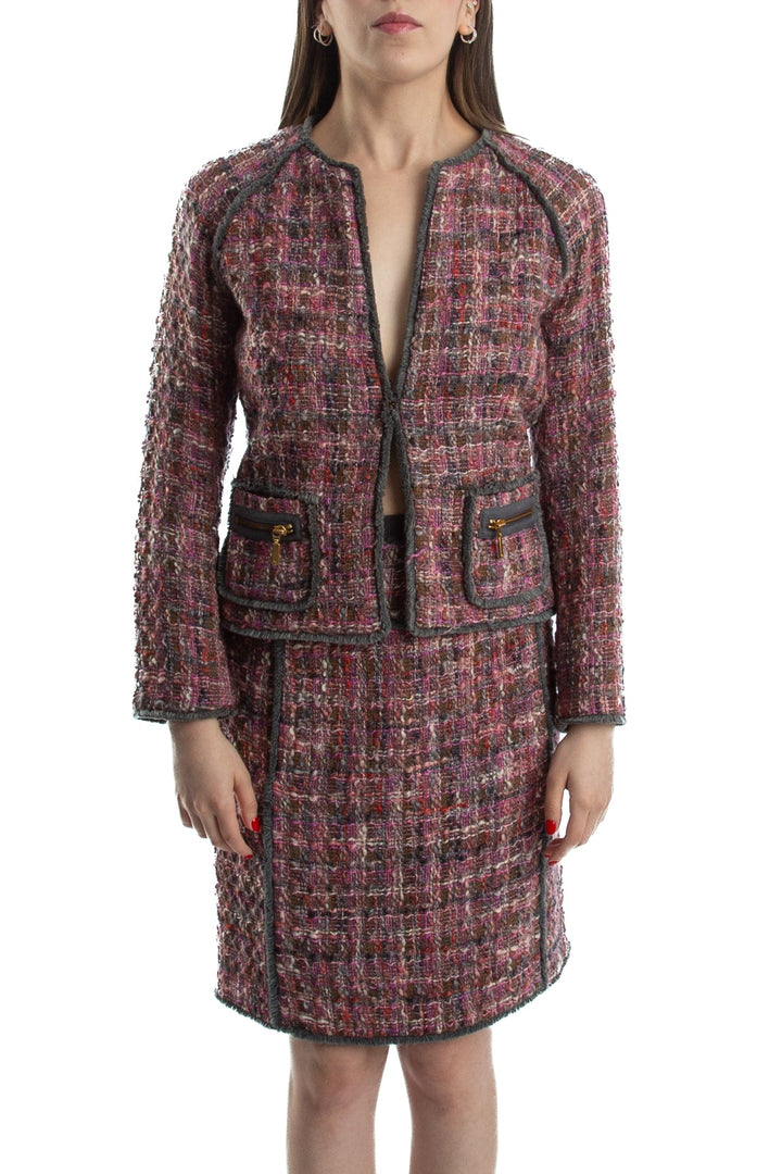 Falda Purificación García rosa, vista frontal – ClosetRehab