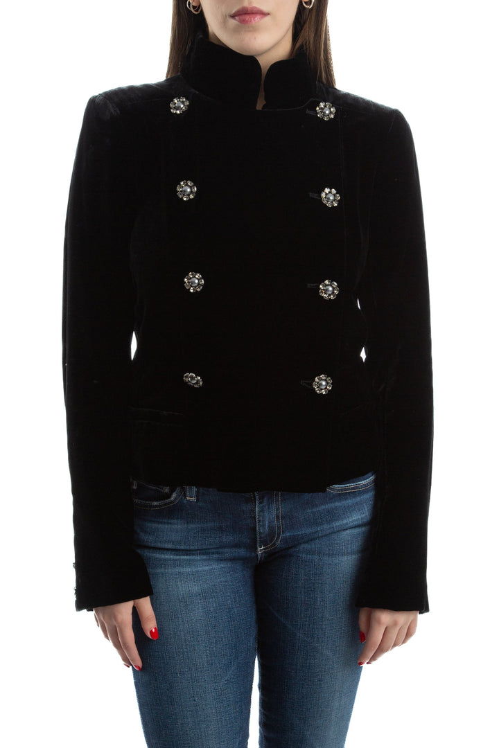 Abrigo Chanel negro, vista frontal – ClosetRehab