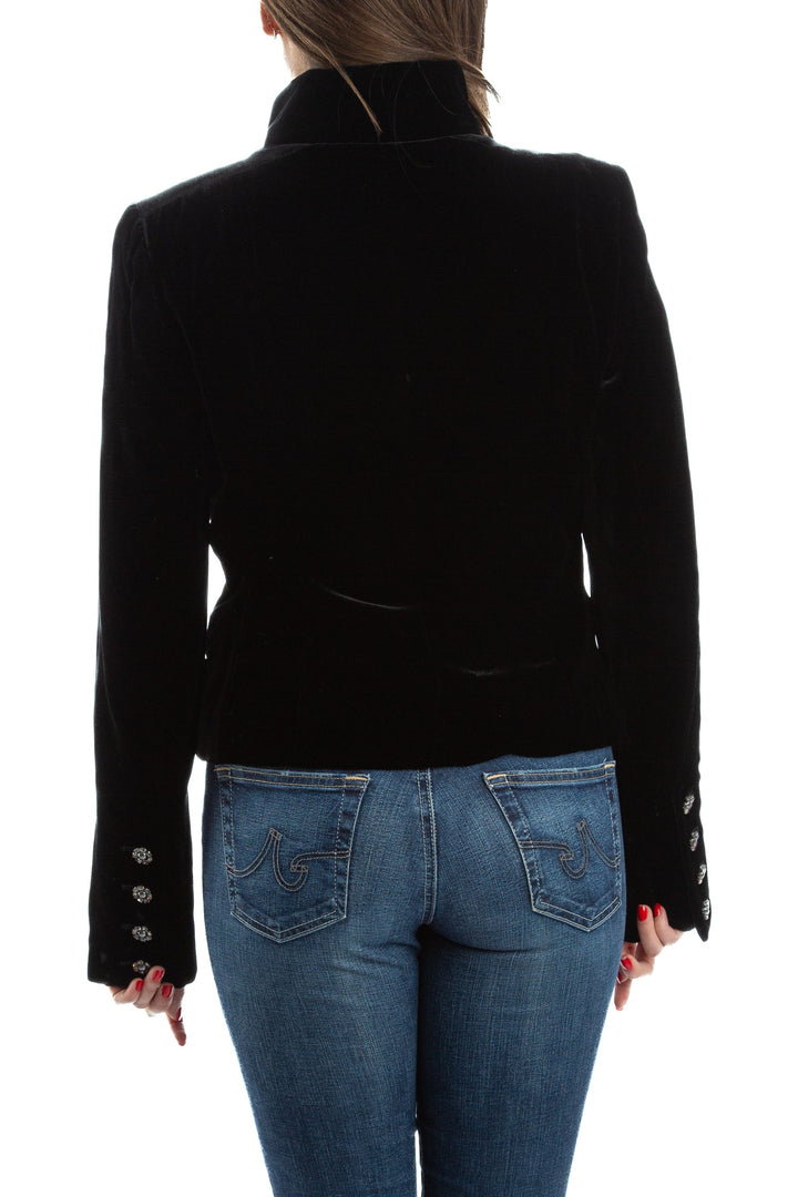 Abrigo Chanel negro, vista lateral – ClosetRehab