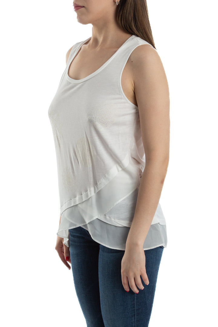 Blusa Desigual blanco, vista posterior – ClosetRehab