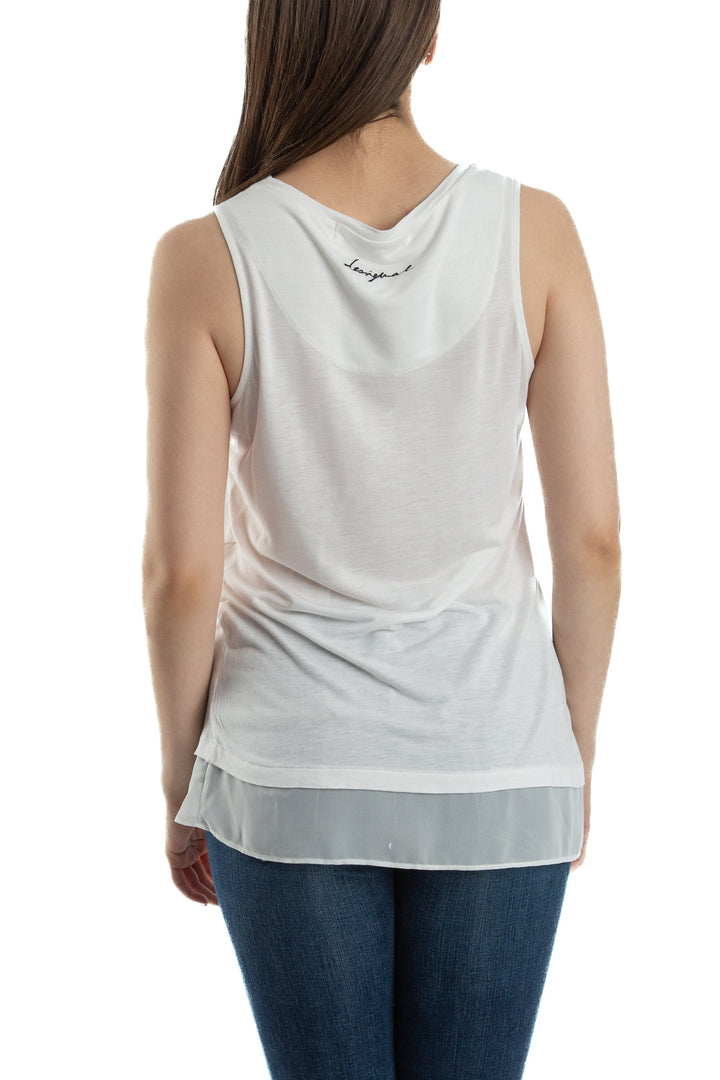 Blusa Desigual blanco, vista lateral – ClosetRehab