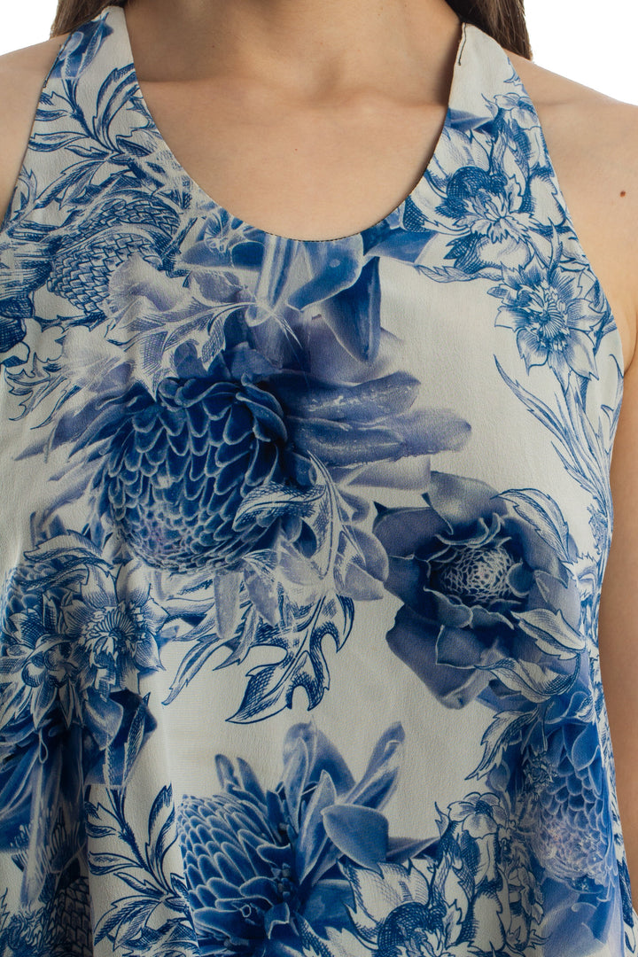 Blusa Barbara Bui azul, detalle – ClosetRehab