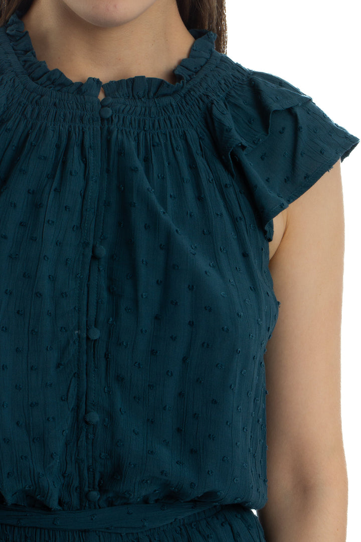 Blusa Loft azul, detalle – ClosetRehab