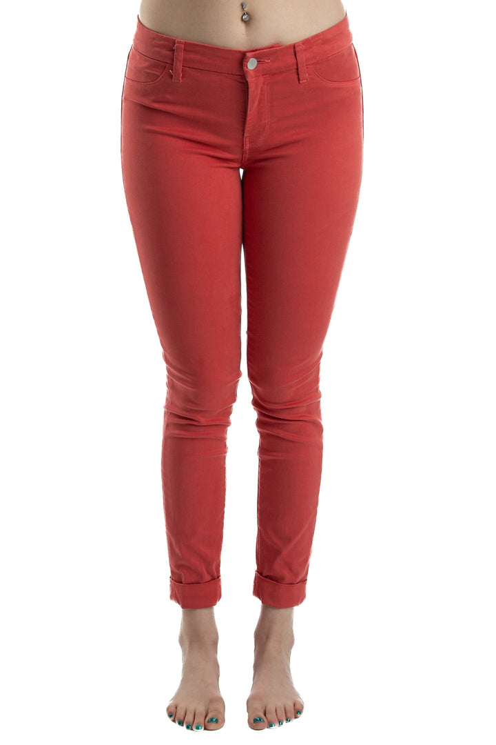Jeans J Brand naranja, vista frontal – ClosetRehab