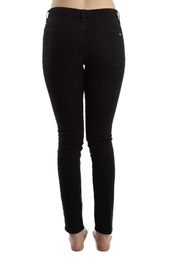 Jeans Rag & Bone negro, vista lateral – ClosetRehab