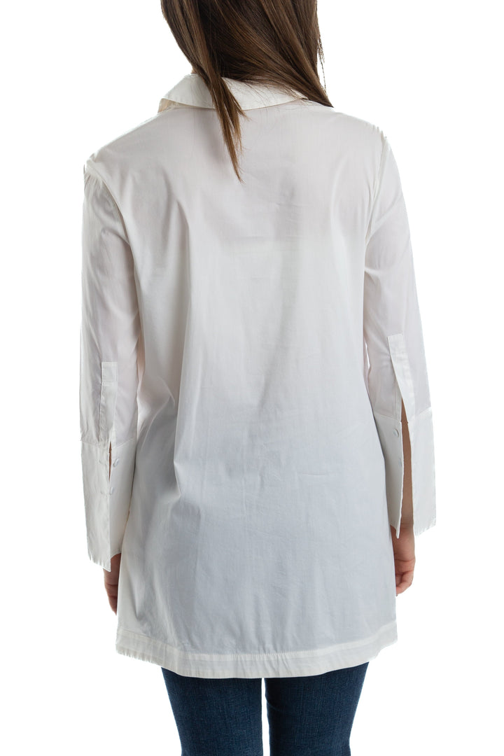 Blusa Ambrosi beige, vista lateral – ClosetRehab