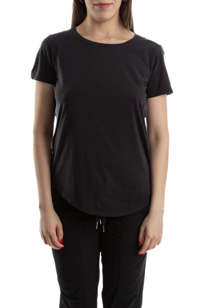 Blusa Lulu Lemon negro, vista frontal – ClosetRehab