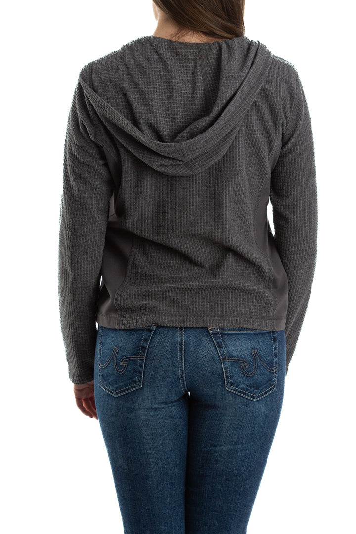Abrigo Danskin gris, vista lateral – ClosetRehab
