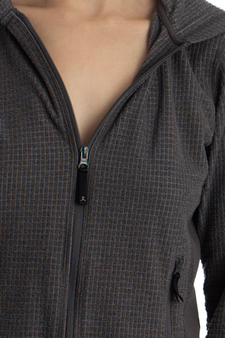 Abrigo Danskin gris, detalle – ClosetRehab