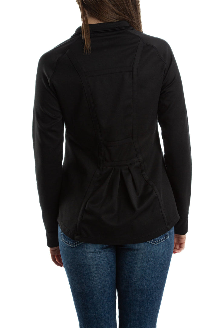 Abrigo Danskin negro, vista lateral – ClosetRehab